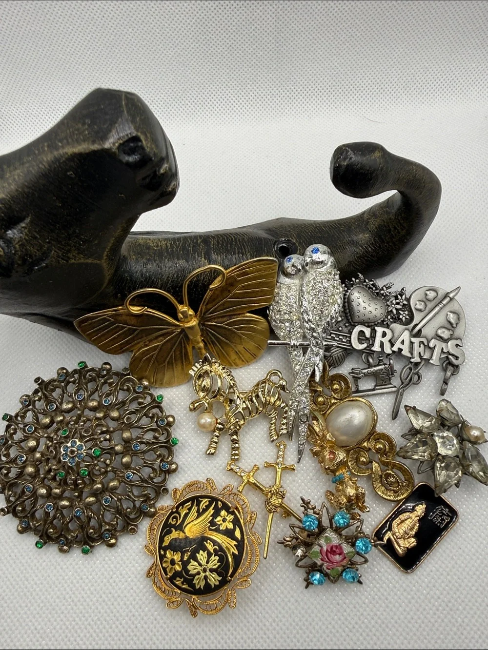 Vintage lux brooch pin rehab wear art harvest rare pieces high potential